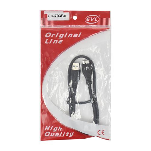 CABLE USB MACHO X MICRO USB 3.0 NEGRO 60CM