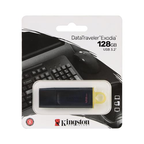 EN DRIVE 128GB FLASH USB 3.2 DATATRAVELER EXODIA NEGRO - CLA