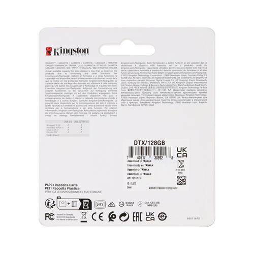 EN DRIVE 128GB FLASH USB 3.2 DATATRAVELER EXODIA NEGRO - CLA