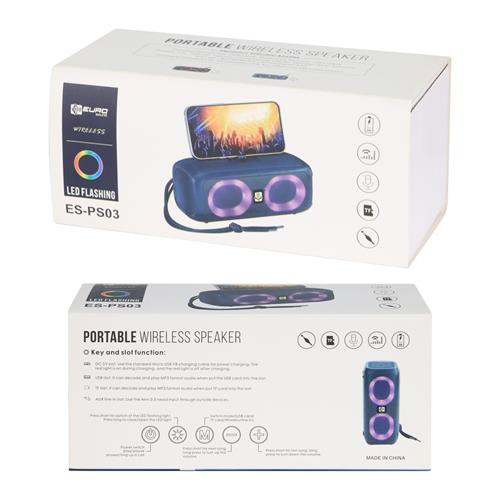 PARLANTE MP3 PORTATIL CON USB/TF/AUX/BLUETOOTH CON LED - DIST