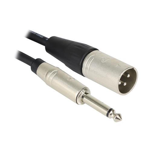 CABLE PARA MICROFONO 1 PLUG 6.3 MN X 1 PLUG CANON 1MT