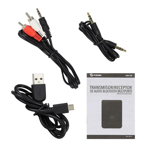 RECEPTOR/TRANSMISOR DE AUDIO BLUETOOTH MULTIPUNTO RECARGABLE - CLA