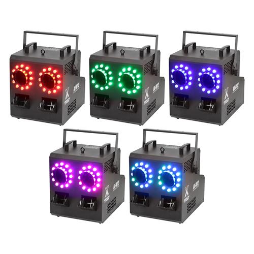 MAQUINA BURBUJAS/HUMO CON LUZ LED RGB 2 SALIDAS