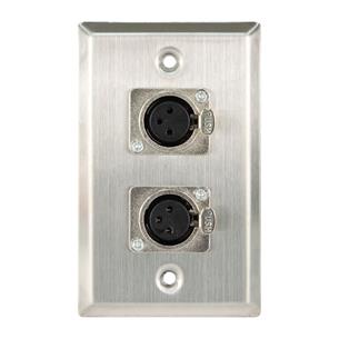 PLACA DE PARED C/2 JACK CANON (XLR)