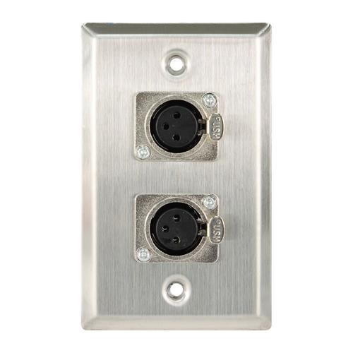 PLACA DE PARED C/2 JACK CANON (XLR)