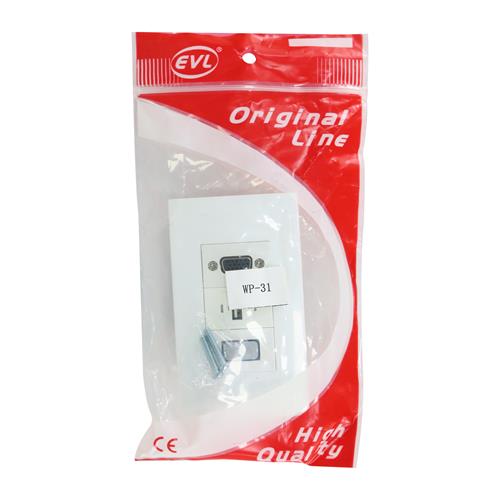 PLACA DE PARED CON USB/VGA/HDMI (FACEPLATE)
