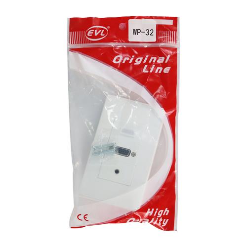 PLACA DE PARED CON HDMI/VGA/3.5 (FACEPLATE)