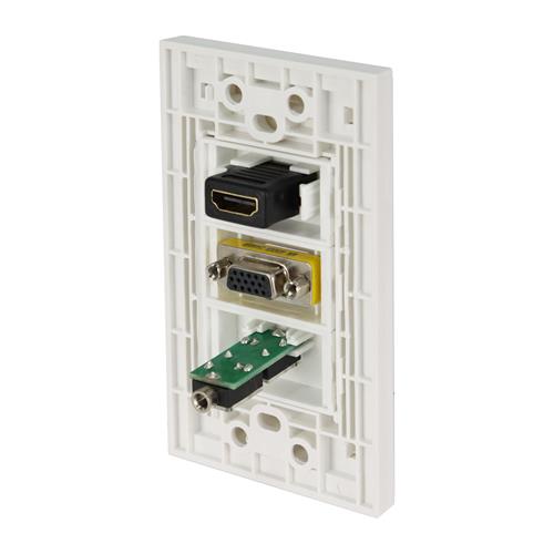 PLACA DE PARED CON HDMI/VGA/3.5 (FACEPLATE)