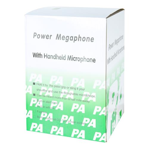 MEGAFONO 23X34.5CM CON USB/SD/BATERIA 30W