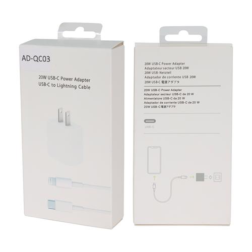 ADAPTADOR DE CORRIENTE CARGA RAPIDA TIPO C CON CABLE TIPO C X LIGHTNING