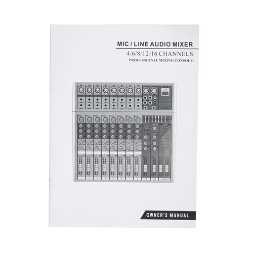 CONSOLA PASIVA 8 CANALES CON USB/BLUETOOTH/EQ/FX