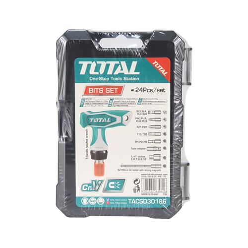 DESTORNILLADOR PUNTAS INTERCAMBIABLES Y DADOS SET 24PCS - CLA