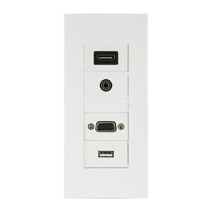 PLACA DE PARED C/USB/VGA/3.5/HDMI - FACEPLATE