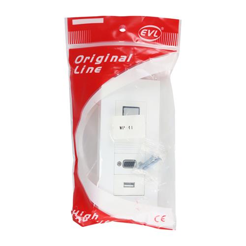 PLACA DE PARED CON USB/VGA/3.5/HDMI (FACEPLATE) - LIQUIDACION