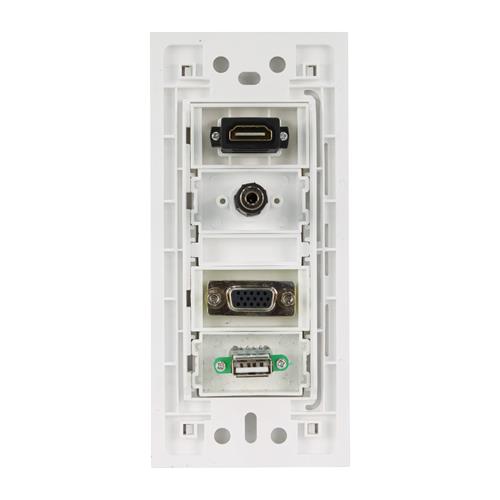 PLACA DE PARED CON USB/VGA/3.5/HDMI (FACEPLATE) - LIQUIDACION
