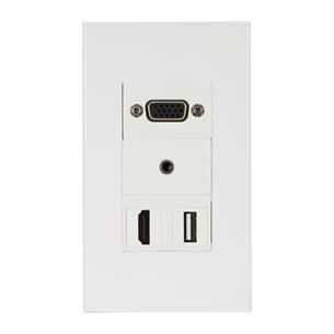 PLACA DE PARED CON/VGA/USB/3.5/HDMI (FACEPLATE)