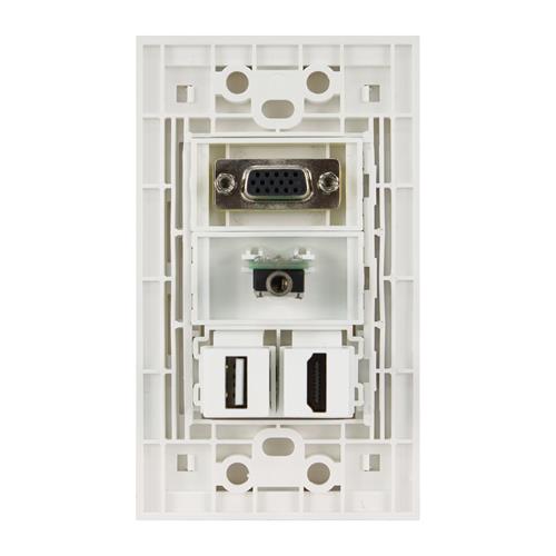PLACA DE PARED CON/VGA/USB/3.5/HDMI (FACEPLATE)