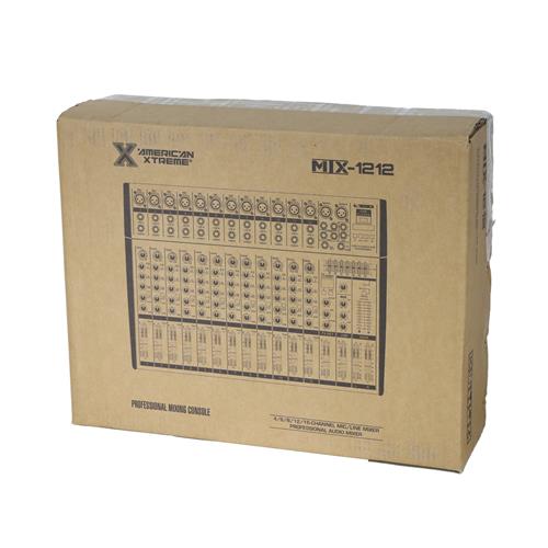 CONSOLA PASIVA 12 CANALES CON USB/BLUETOOTH/EQ/FX