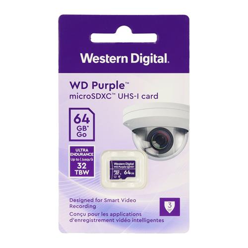 TARJETA MICRO SD 64 GB WD PURPLE - CLA