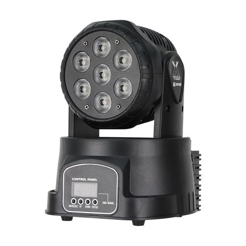 LUZ LED MINI ROBOTICA 7x10W/4 EN 1 RGB+UV