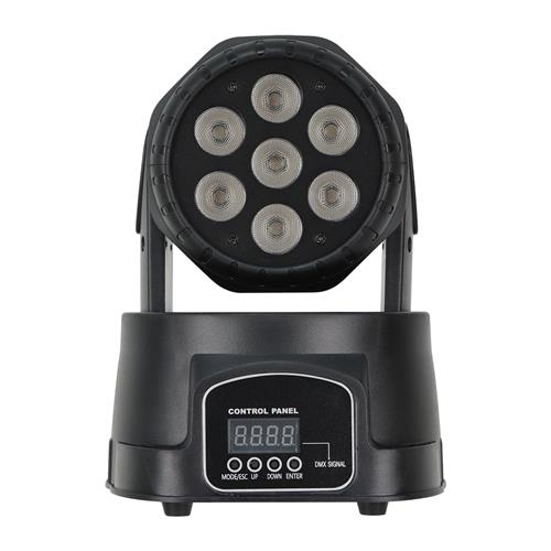 LUZ LED MINI ROBOTICA 7X10W/4 EN 1 RGB+UV