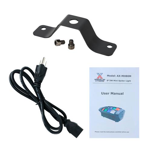 LUZ LED ROBOTICA M-SPIDER BEAM 8X3W RGBW - DESC