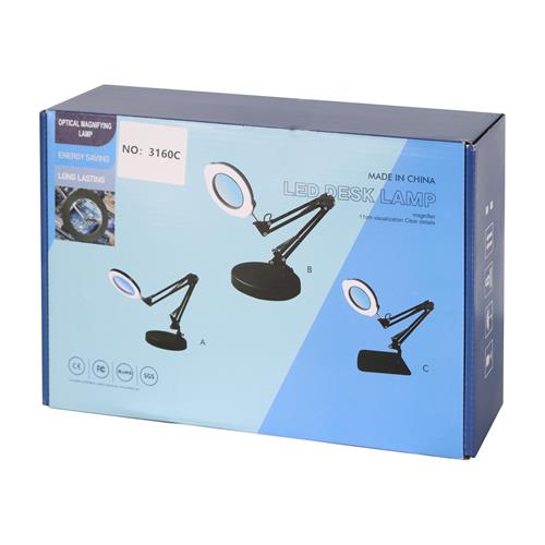 LUPA CON LAMPARA LED DE MESA BRAZO EXTENSIBLE