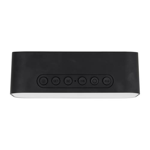 PARLANTE MP3 PORTATIL/RELOJ/ALARMA/TF/FM/BLUETOOTH NEGRO - DESC