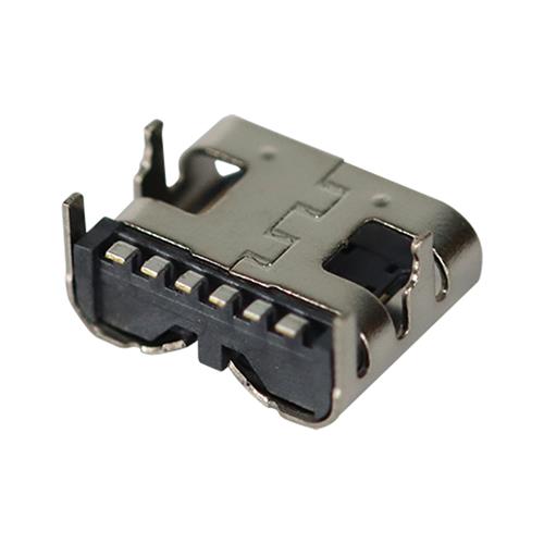 JACK CHASIS USB TIPO C SMD CON 4 SOPORTES - CLA