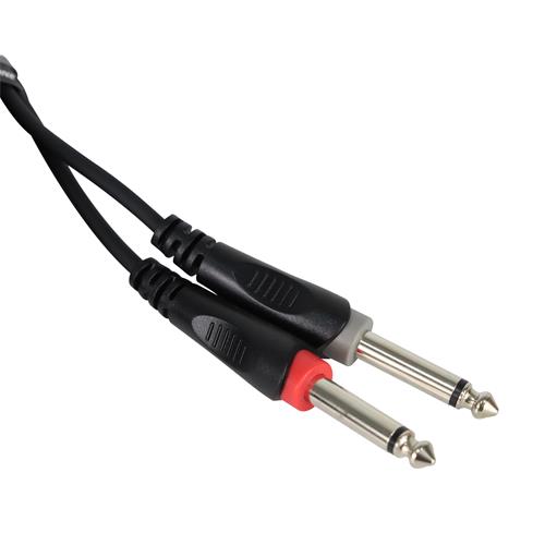 CABLE AUDIO 2 PLUG RCA X 2 PLUG 6.3 MN 6MT - DESC