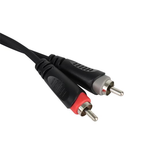 CABLE AUDIO 2 PLUG RCA X 2 PLUG 6.3 MN 6MT - DESC