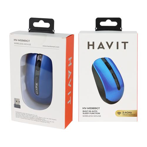 MOUSE INALAMBRICO 2.4G C/NANO RECEPTOR AZUL
