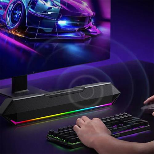 PARLANTE MULTIMEDIA MINI BARRA SONIDO CON LED/USB/TF/AUX/BLUETOOTH