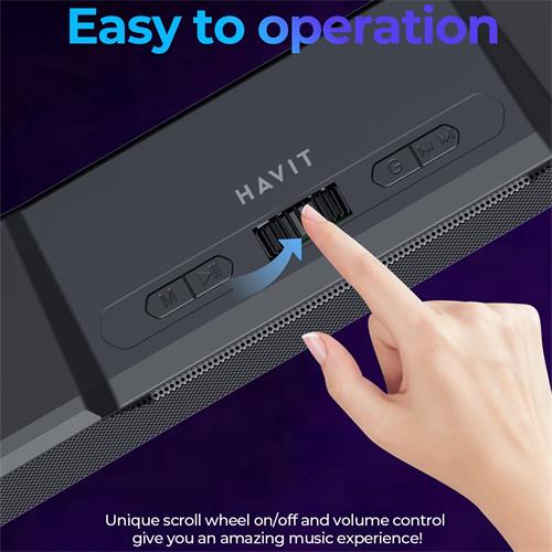 PARLANTE MULTIMEDIA MINI BARRA SONIDO CON LED/USB/TF/AUX/BLUETOOTH
