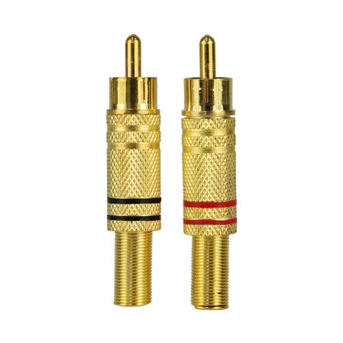 PLUG RCA METALICO DORADO R/N