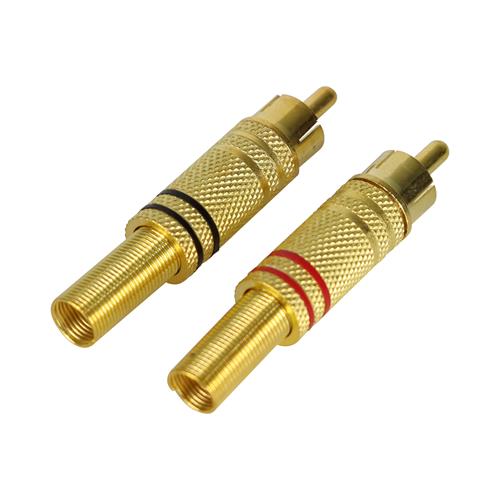 PLUG RCA METALICO DORADO R/N