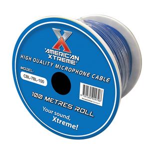 CABLE PARA MICROFONO STEREO X ROLLO (100MT) AZUL - DESC