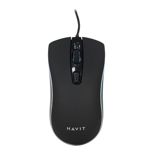 MOUSE USB 4 BOTONES CON LUZ LED GAMER NEGRO