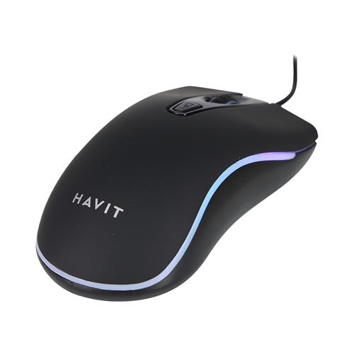 MOUSE USB 4 BOTONES CON LUZ LED GAMER NEGRO