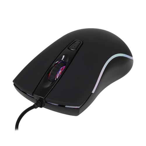 MOUSE USB 4 BOTONES CON LUZ LED GAMER NEGRO