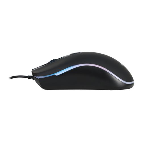 MOUSE USB 4 BOTONES CON LUZ LED GAMER NEGRO
