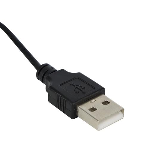 MOUSE USB 4 BOTONES CON LUZ LED GAMER NEGRO