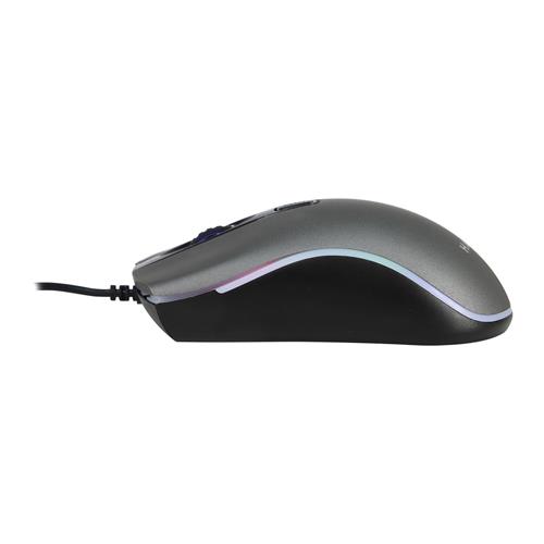 MOUSE USB 4 BOTONES CON LUZ LED GAMER GRIS