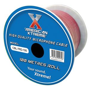 CABLE PARA MICROFONO STEREO X ROLLO (100MT) ROJO - DESC