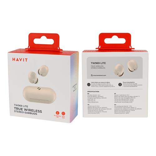 AUDIFONOS INALAMBRICOS TWS EARBUDS BEIGE