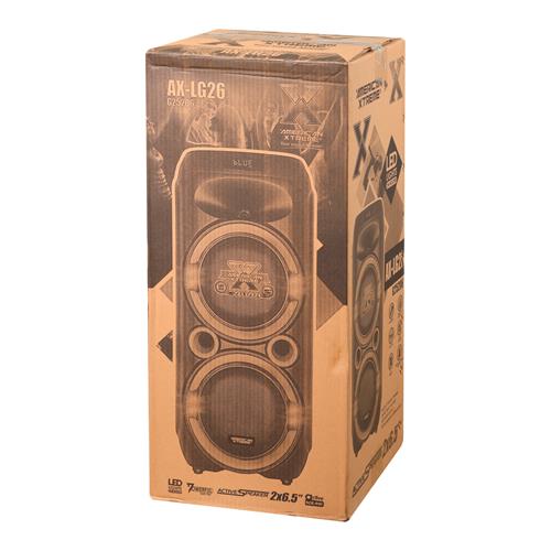CAJA AMPLIFICADA  PORTATIL 2x6.5 PULGADAS 20000W C/LED - DESC