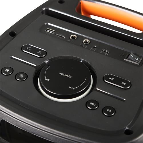 CAJA AMPLIFICADA  PORTATIL 2x8 PULGADAS 30000W C/LED - DESC