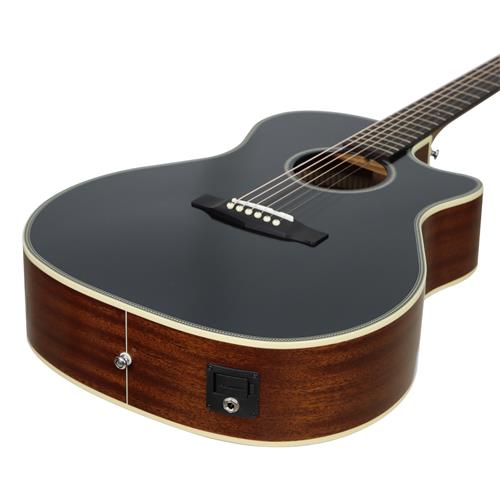 GUITARRA ELECTROACUSTICA ESSENCE NEGRO TOP SEMIBRILLANTE - DESC