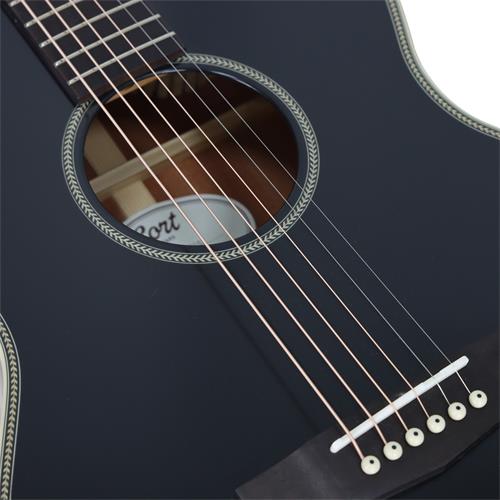GUITARRA ELECTROACUSTICA ESSENCE NEGRO TOP SEMIBRILLANTE - DESC