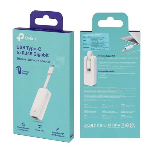 ADAPTADOR USB TIPO C A LAN (RJ45) - CLA